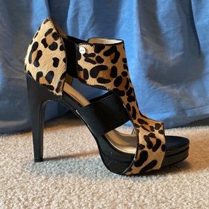 CK Printed Calf Hair Heels